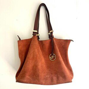 MICHAEL KORS Suede Handbag Tote Purse